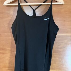 Nike Black Tank Top with White Logo